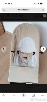 Babybjorn béžové,červené houpátko - 3