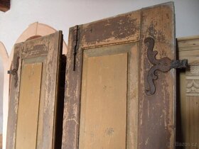 Staré dveře, historické, dvoukřídlé - 3