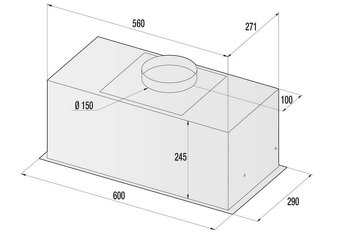 Nová vestavná digestoř Mora 60 cm nerez - 3