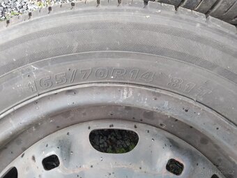 4x použitá letní kola (pneu + disky) Kumho Solus KH 17 165/7 - 3