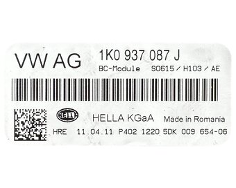 BCM řídící jednotka 1K0937087J  Škoda Octavia 2 FL r.v. 2011 - 3