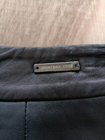 Dámská designová mini sukně z pravé kůže - 3
