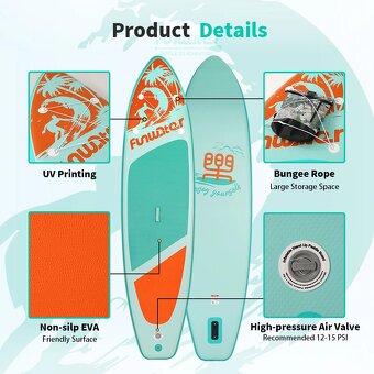 Nafukovací paddleboard SUP - kompletní sada nerozbalený - 3