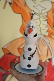 Papírová figurka Olaf ledové království - 3