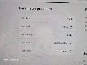 Sedačka na kolo Thule Ride Along - 3