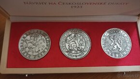 Sada 3 odražků návrhů Československých dukátů z roku 1923 - 3