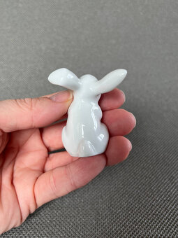 Rosenthal Porcelánová soška bílý zajíc, králík 5 cm - 3