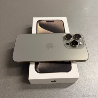 iPhone 15 Pro 128GB natural titan, bez škrábance, záruka - 3