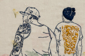 Vyšívaný obraz výtvarnice Ivany Kocmanové, česká značka BRO - 3