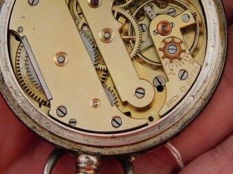 Švýcarské stříbrné kapesní hodinky niello / tula BREVET - 3