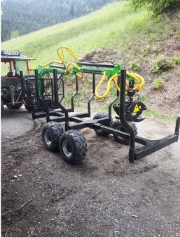 Vyvážečka dřeva Digger HRW-3, vlek za traktor, čtyřkolku - 3