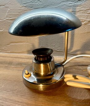 Stará chromovaná lampa stolní NAPAKO typ 1195 TOP kousek - 3