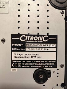 DJ CD player Citronic - 3