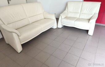 Kožená sedací souprava - jak NOVÁ, TOP STAV - 3