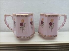 Hrnky - růžový porcelán - 3