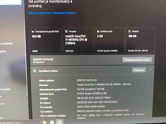 HP Zbook 16gb RAM/nová baterie - 3