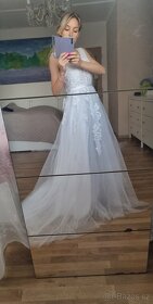 Nové bílé svatební šaty L-xl - 3