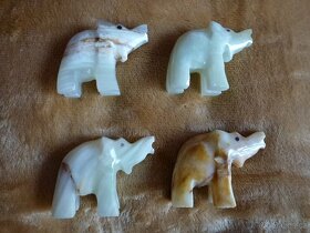 Figurka slona - polodrahokam onyx - 3