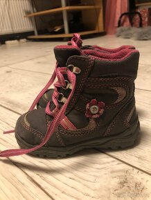 Zimní boty růžové zelené barvy - 3