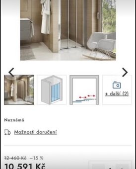 Sprchové dvere posuvné Ronal SLEVA - 3
