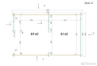 Dřevěný zahradní domek Daniel 350 x 560 cm, 44 mm - 3
