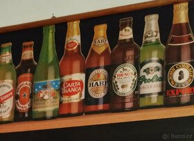 Starý plakát - pivní láhve - 3