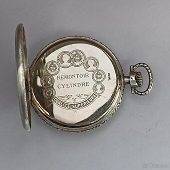 Staré pánské stříbrné kapesní hodinky DANUBIA WATCH - 3