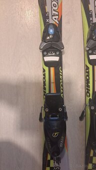 Dětské lyže Atomic + lyžáky Nordica + hůlky - 3