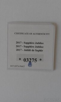 Gigantická ražba "Královna Alžběta II. Safírové výročí - 3