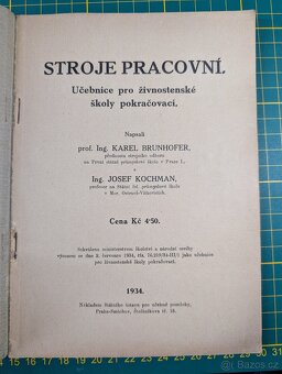 Stroje pracovní, 1934 - 3