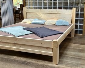 NOVÁ, masivní postel 180 x 200 s roštem, ZVÝŠENÝ SED - 3