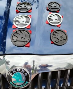 Škoda černé znaky kapota kufr - 80mm 90mm 100m - 3