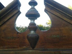 Starožitná Selská Malovaná skříň se sloupky Retro - 3