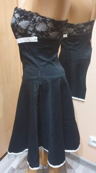 Krásné černé šaty bez ramínek - 3