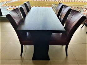 4 ks židlí + jídelní stůl - 3