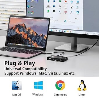 Přepínač USB, Rybozen USB 2.0 Switch Box - 3