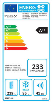 Lednice DAEWOO RN 308NQW no frost A++ - 3