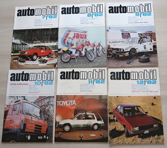 KOMPL. ROČNÍK 1982 ČASOPIS AUTOMOBIL 12KS, ŠKODA GARDE,JAWA - 3