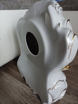 Porcelán hodiny kobalt Bohemia 1946r - 3