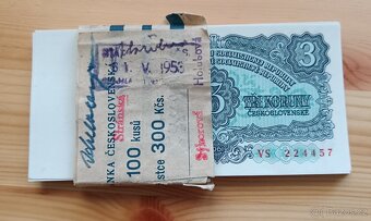 3kčs 1961 stav UNC možnost sériových čísel po sobě jdoucí - 3