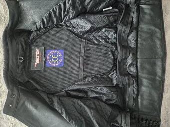 Kožená bunda na motorku a kevlarové rukavice - 3