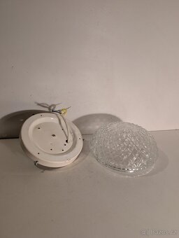 pěkný funkcionalistický nízký retro lustr, stropnice, lampa - 3