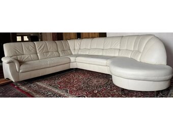 Rohová kožená sedací souprava, 3302 - 3