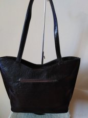 Kabelka tmavě hnědá 2, velká, elegantní - 3