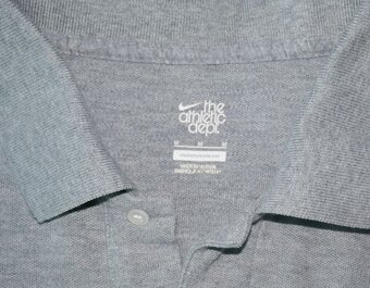 Šedé bavlněné polo tričko s límečkem, vel.M, zn. Nike - 3
