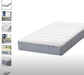 IKEA Malm 90x200 cm – postel + rošt + matrace – TOP stav - 3