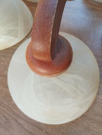 Dřevěný pětiramenný lustr - 3