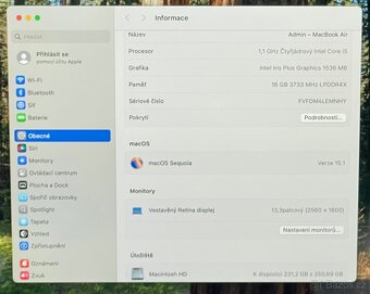 MacBook Air 13" 2020 CTO / Záruka - 3
