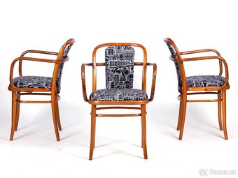 J. Hoffman, elegantní křesílka, židle TON , nové čalounění - 3