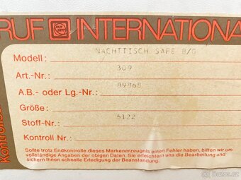 Vintage noční stolky RUF International (70. léta Německo) - 3